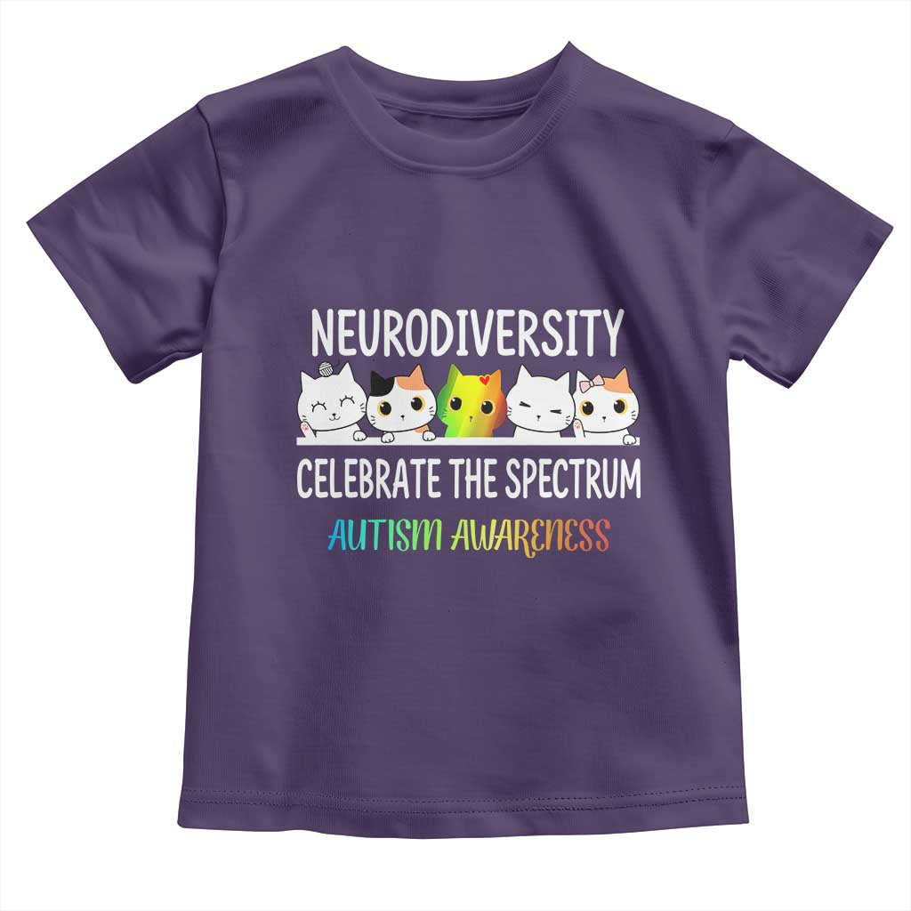 Cute Cats Autism Embrace Toddler T Shirt Neurodiversity Celebrate The Spectrum