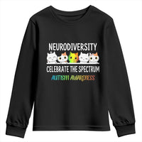 Cute Cats Autism Embrace Youth Sweatshirt Neurodiversity Celebrate The Spectrum