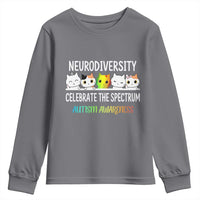 Cute Cats Autism Embrace Youth Sweatshirt Neurodiversity Celebrate The Spectrum