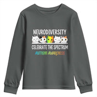 Cute Cats Autism Embrace Youth Sweatshirt Neurodiversity Celebrate The Spectrum