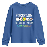Cute Cats Autism Embrace Youth Sweatshirt Neurodiversity Celebrate The Spectrum