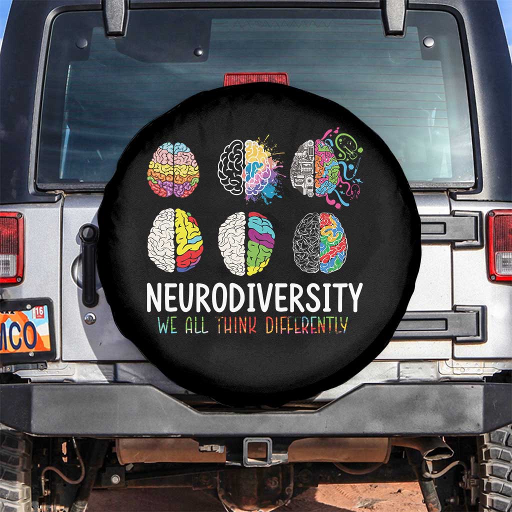 Embrace Neurodiversity Spare Tire Cover We All Think Differently