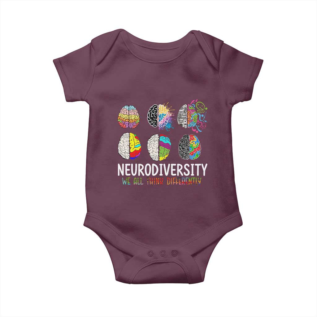 Embrace Neurodiversity Baby Onesie We All Think Differently