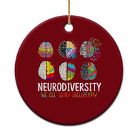 Embrace Neurodiversity Ceramic Ornament We All Think Differently - Wonder Print Shop