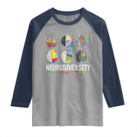 Embrace Neurodiversity Raglan Shirt We All Think Differently