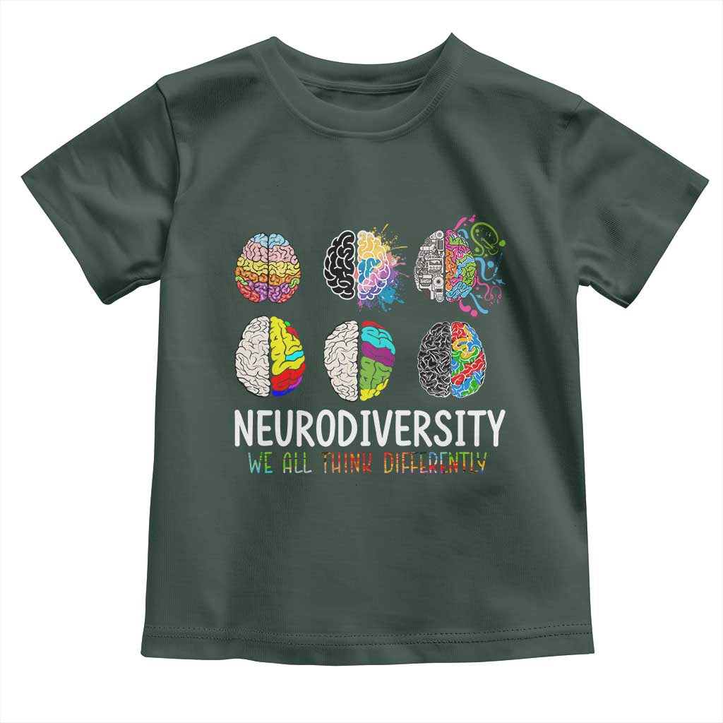 Embrace Neurodiversity Toddler T Shirt We All Think Differently