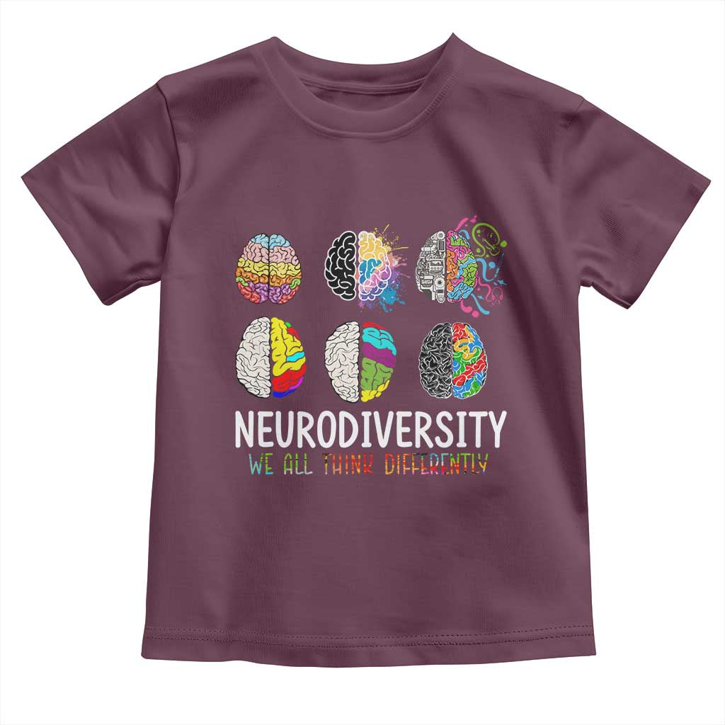 Embrace Neurodiversity Toddler T Shirt We All Think Differently