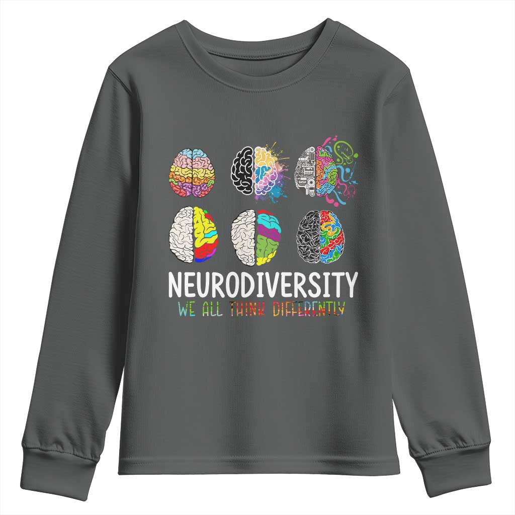 Embrace Neurodiversity Youth Sweatshirt We All Think Differently