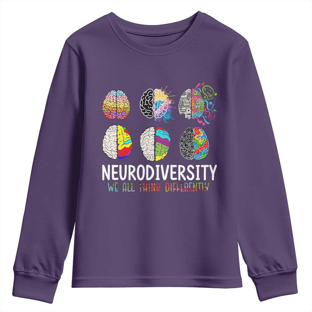 Embrace Neurodiversity Youth Sweatshirt We All Think Differently