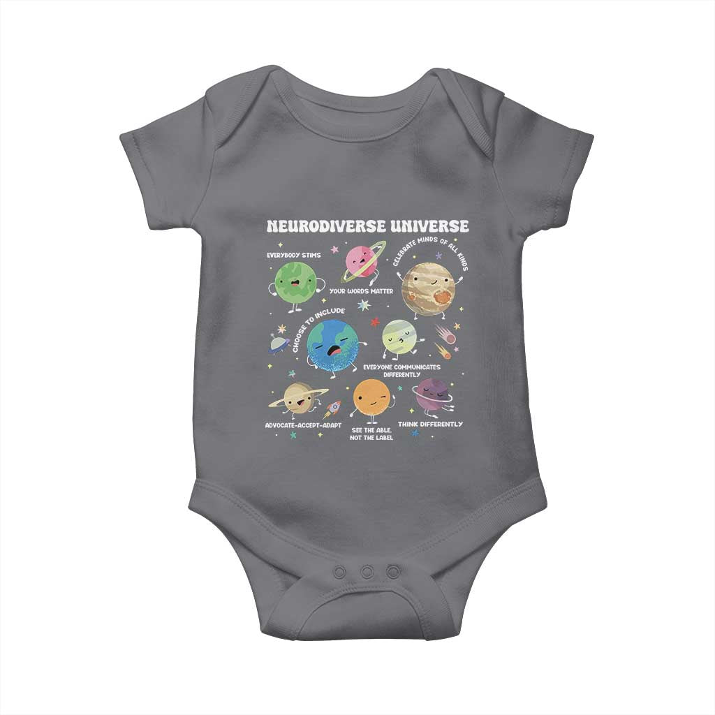 Neurodiverse Universe Baby Onesie Autism Awareness ASD ADHD Neurodiversity Sped Teacher