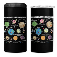 Neurodiverse Universe 4 in 1 Can Cooler Tumbler Autism Awareness ASD ADHD Neurodiversity Sped Teacher