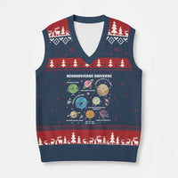 Neurodiverse Universe V-Neck Knit Sweater Vest Autism Awareness ASD ADHD Neurodiversity Sped Teacher - Wonder Print Shop