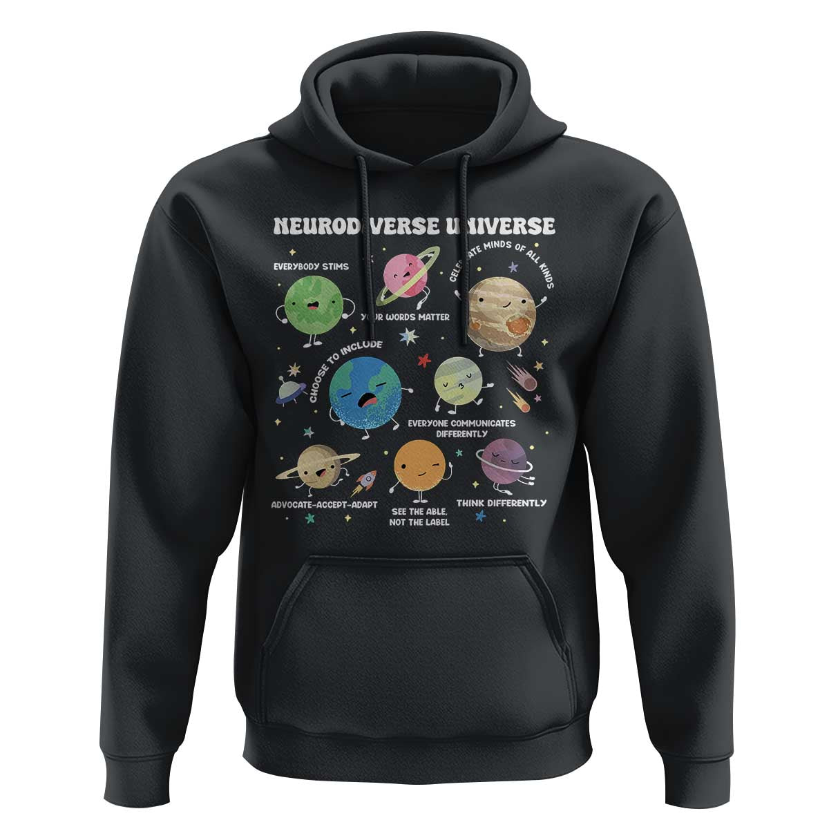 Neurodiverse Universe Hoodie Autism Awareness ASD ADHD Neurodiversity Sped Teacher