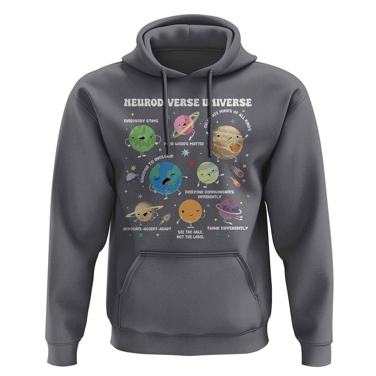 Neurodiverse Universe Hoodie Autism Awareness ASD ADHD Neurodiversity Sped Teacher
