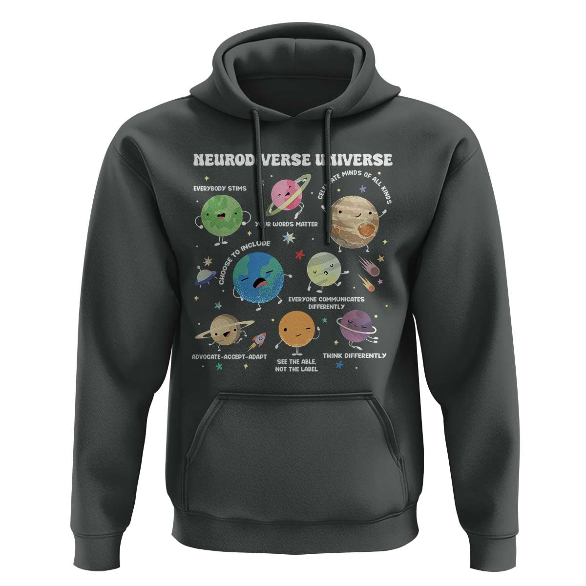 Neurodiverse Universe Hoodie Autism Awareness ASD ADHD Neurodiversity Sped Teacher
