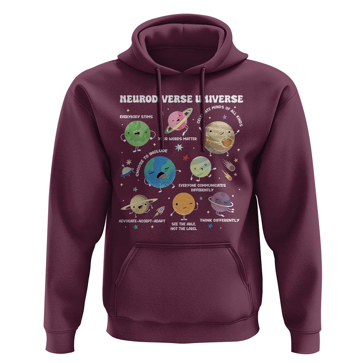 Neurodiverse Universe Hoodie Autism Awareness ASD ADHD Neurodiversity Sped Teacher
