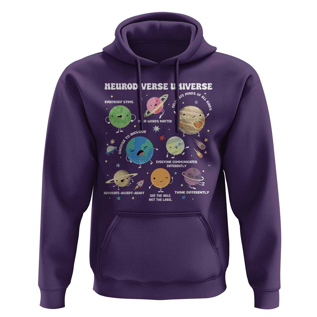 Neurodiverse Universe Hoodie Autism Awareness ASD ADHD Neurodiversity Sped Teacher