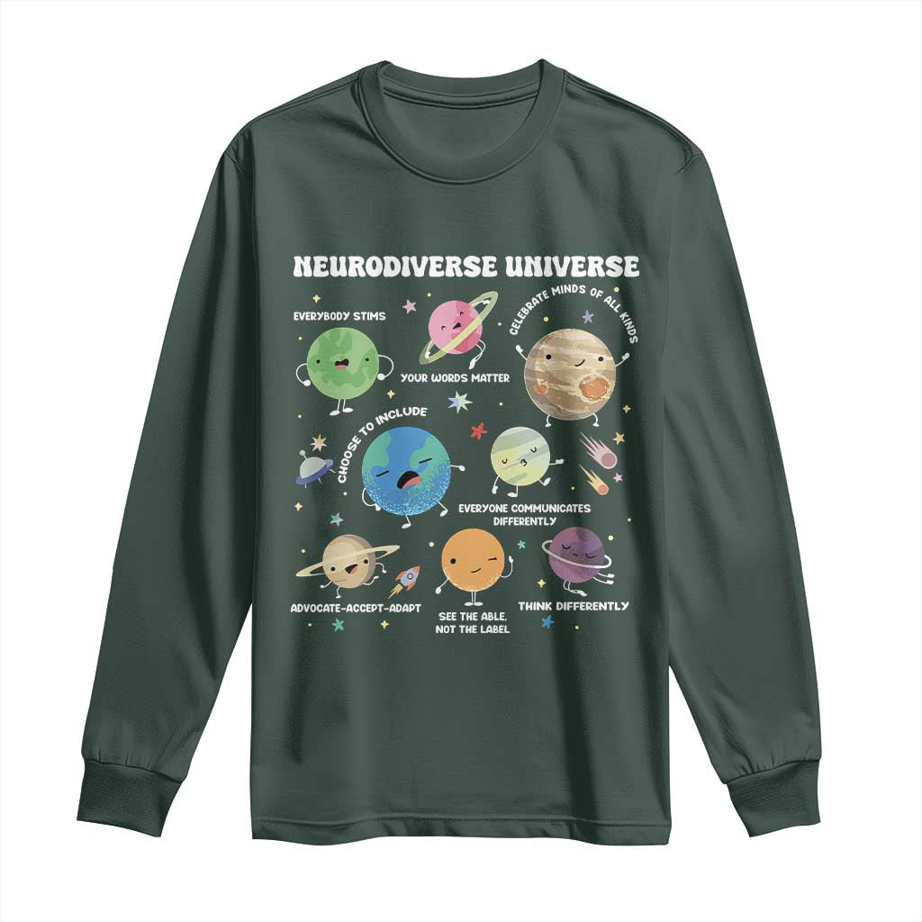 Neurodiverse Universe Long Sleeve Shirt Autism Awareness ASD ADHD Neurodiversity Sped Teacher