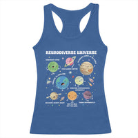 Neurodiverse Universe Racerback Tank Top Autism Awareness ASD ADHD Neurodiversity Sped Teacher