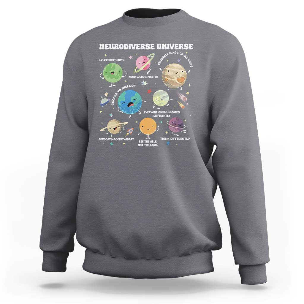 Neurodiverse Universe Sweatshirt Autism Awareness ASD ADHD Neurodiversity Sped Teacher