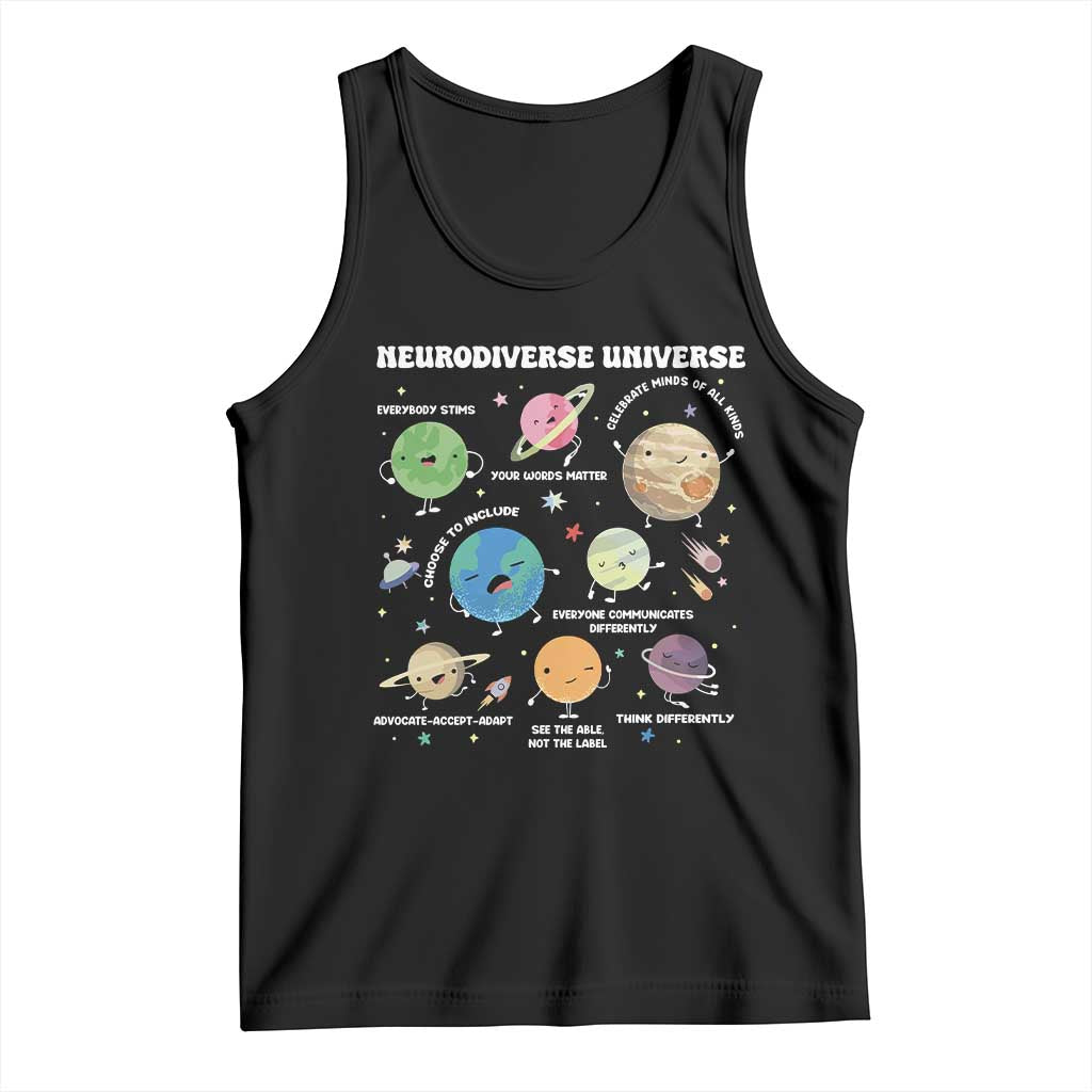 Neurodiverse Universe Tank Top Autism Awareness ASD ADHD Neurodiversity Sped Teacher