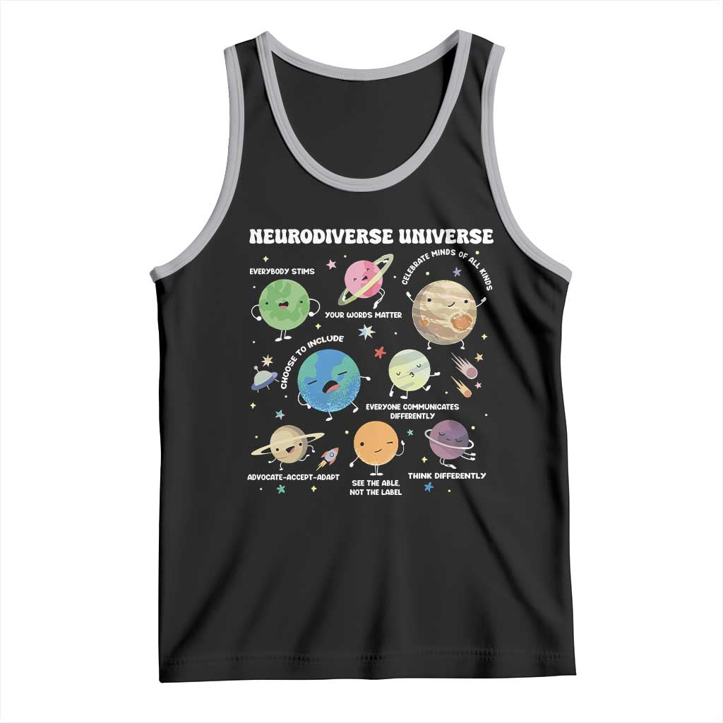 Neurodiverse Universe Tank Top Autism Awareness ASD ADHD Neurodiversity Sped Teacher