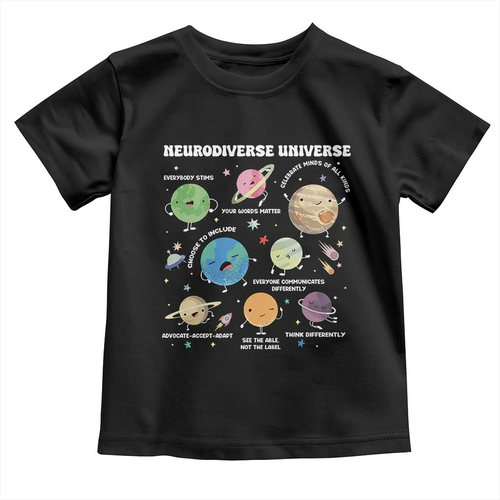 Neurodiverse Universe Toddler T Shirt Autism Awareness ASD ADHD Neurodiversity Sped Teacher