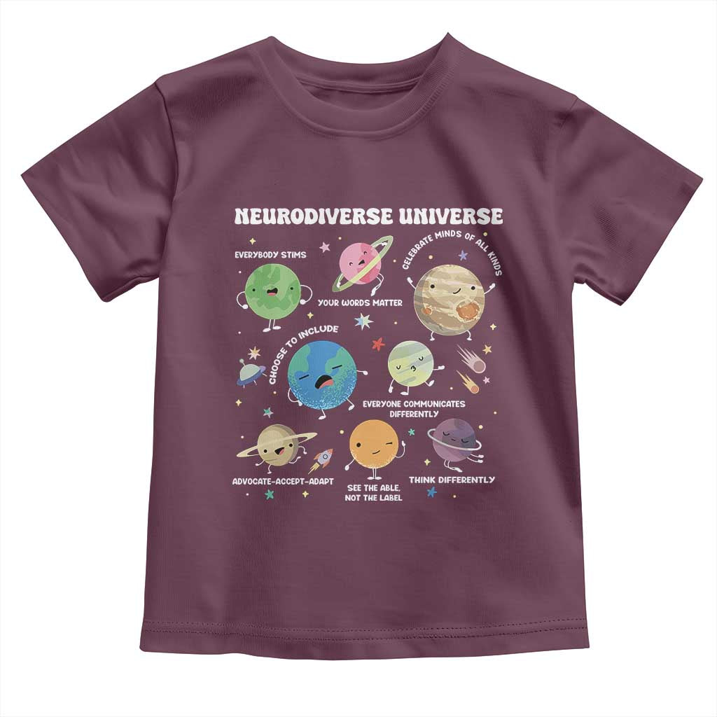 Neurodiverse Universe Toddler T Shirt Autism Awareness ASD ADHD Neurodiversity Sped Teacher