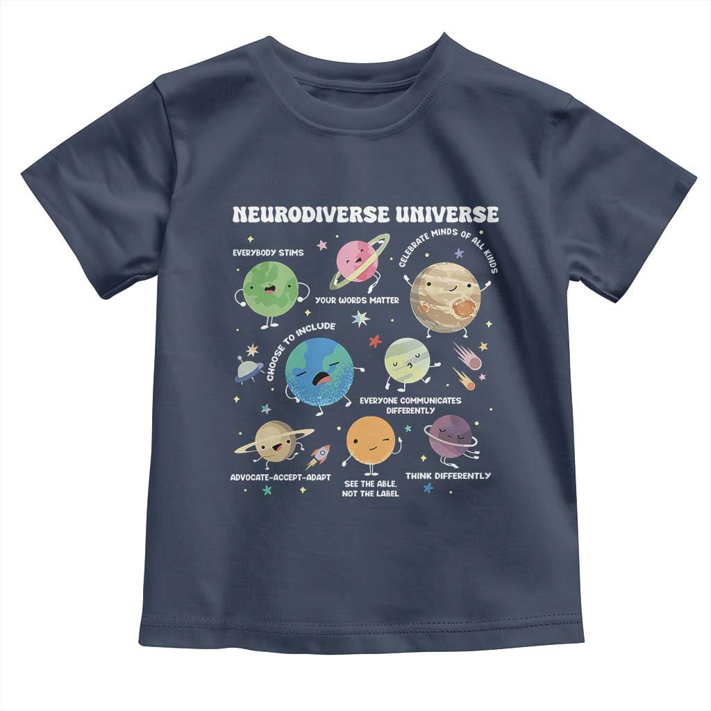 Neurodiverse Universe Toddler T Shirt Autism Awareness ASD ADHD Neurodiversity Sped Teacher