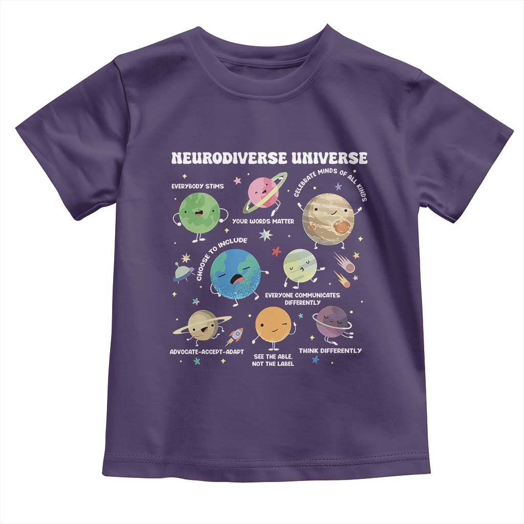 Neurodiverse Universe Toddler T Shirt Autism Awareness ASD ADHD Neurodiversity Sped Teacher