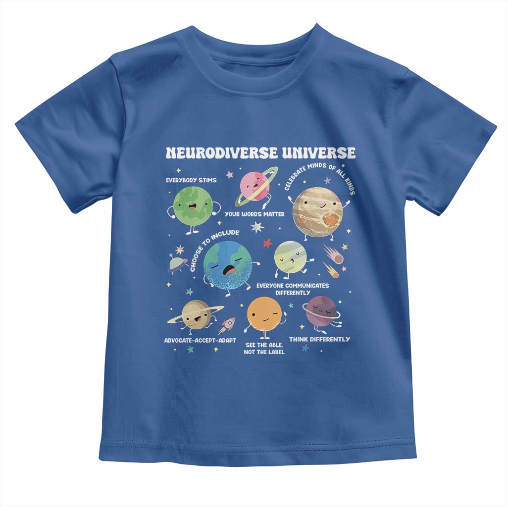 Neurodiverse Universe Toddler T Shirt Autism Awareness ASD ADHD Neurodiversity Sped Teacher