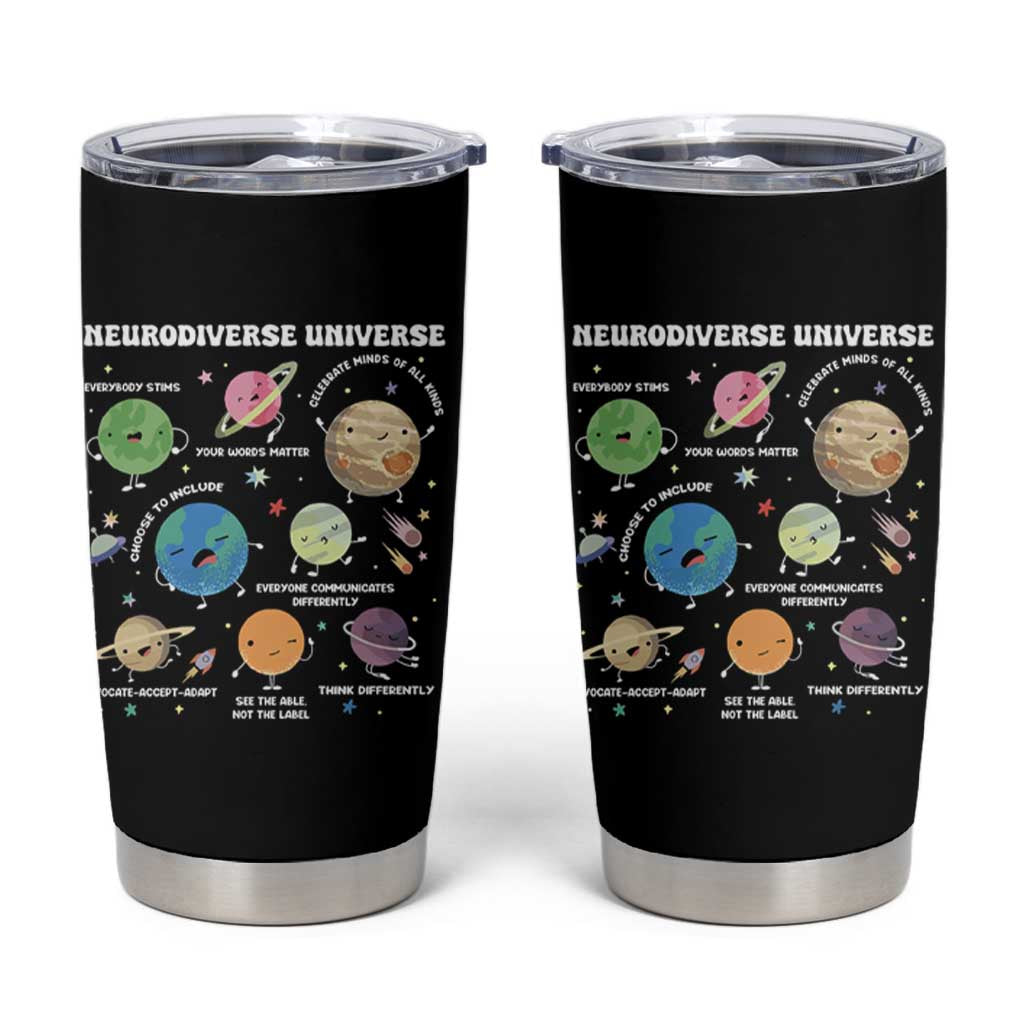 Neurodiverse Universe Tumbler Cup Autism Awareness ASD ADHD Neurodiversity Sped Teacher