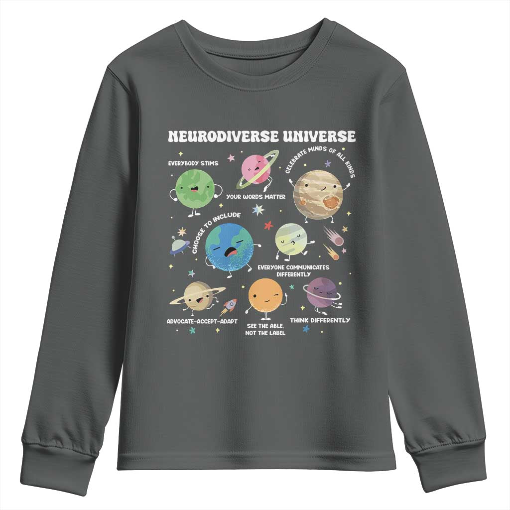 Neurodiverse Universe Youth Sweatshirt Autism Awareness ASD ADHD Neurodiversity Sped Teacher