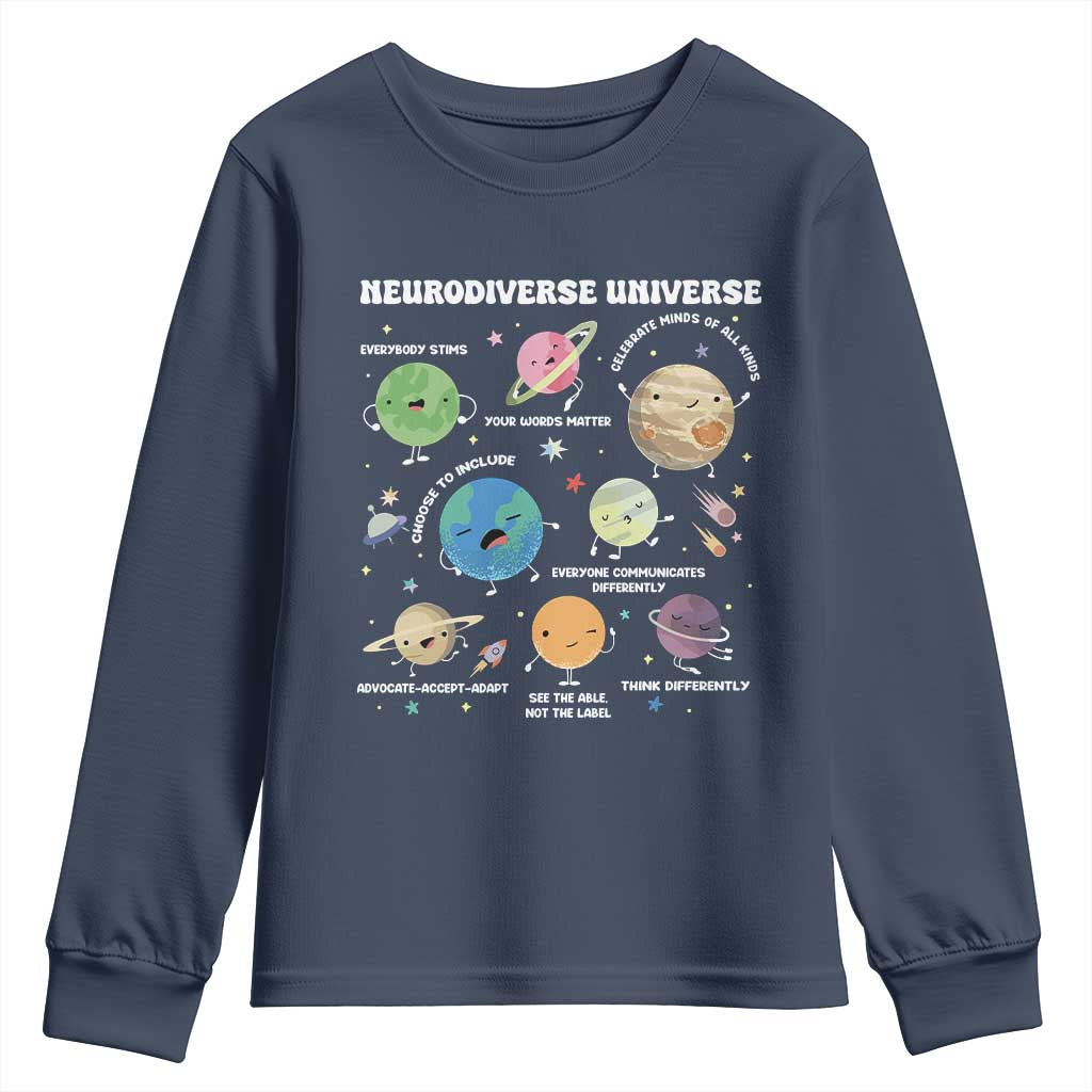 Neurodiverse Universe Youth Sweatshirt Autism Awareness ASD ADHD Neurodiversity Sped Teacher