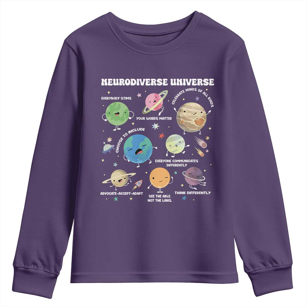 Neurodiverse Universe Youth Sweatshirt Autism Awareness ASD ADHD Neurodiversity Sped Teacher