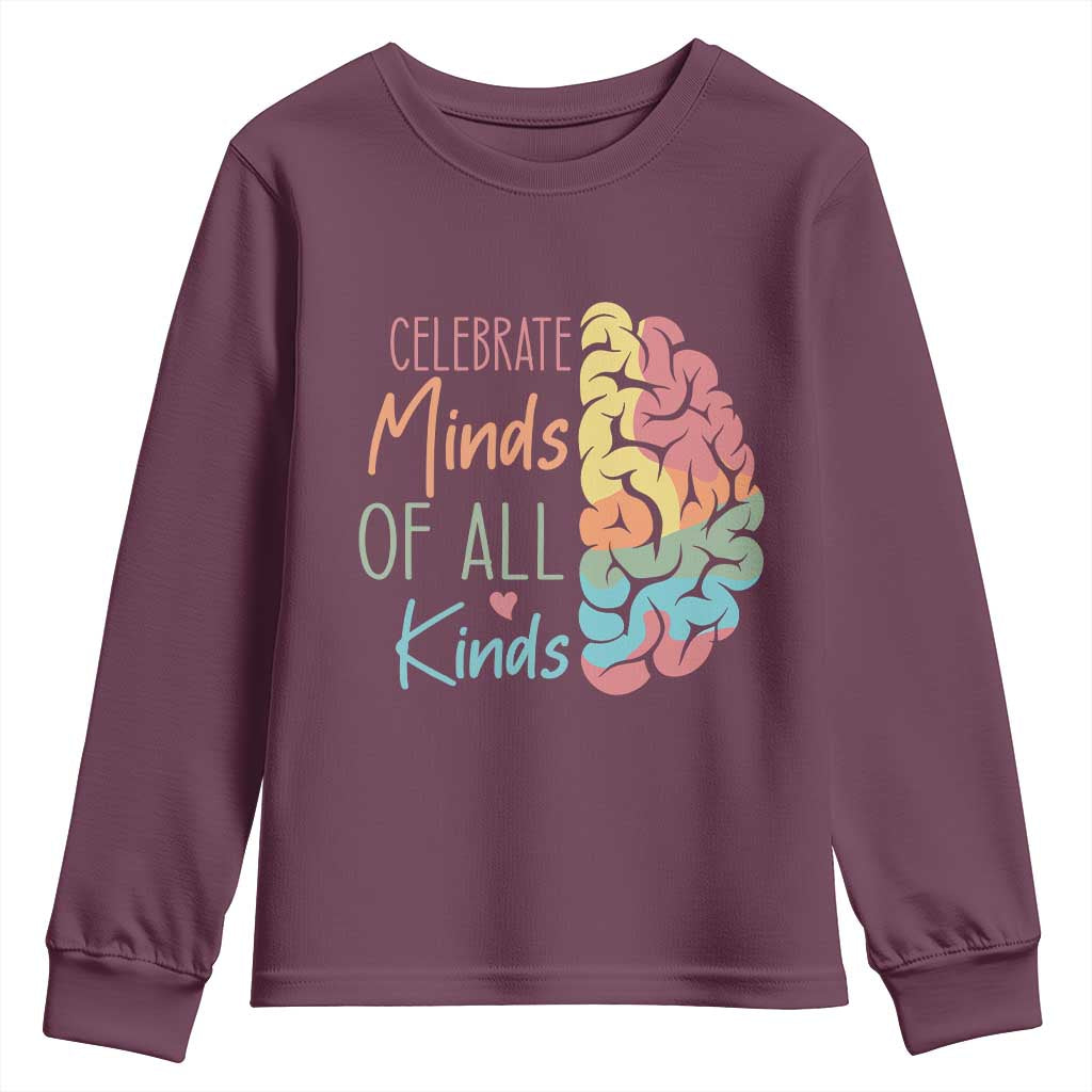 Embrace Neurodiversity Youth Sweatshirt Celebrate Minds of All Kinds Teacher ASD