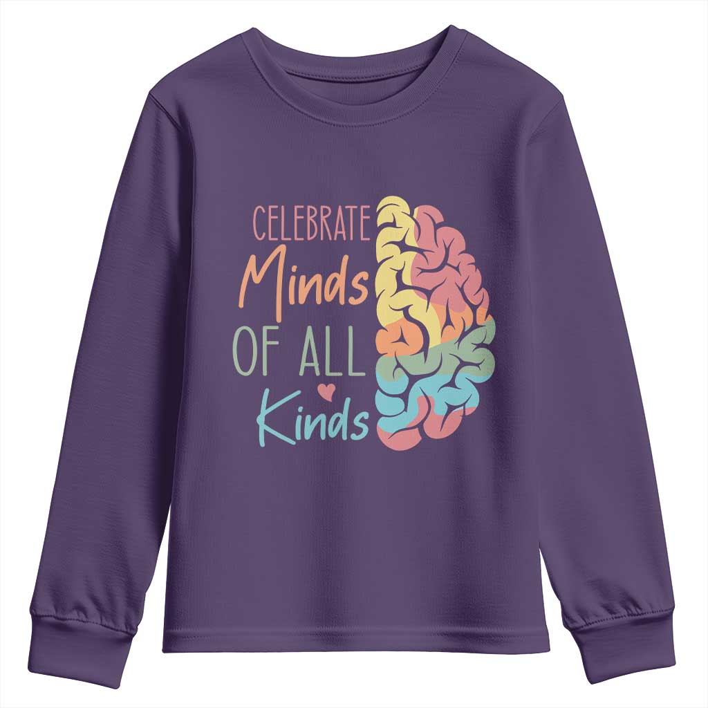 Embrace Neurodiversity Youth Sweatshirt Celebrate Minds of All Kinds Teacher ASD