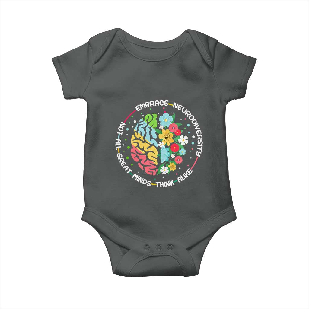 Embrace Neurodiversity Baby Onesie Neurodiverse Brain Autism Awareness ADHD Autistic