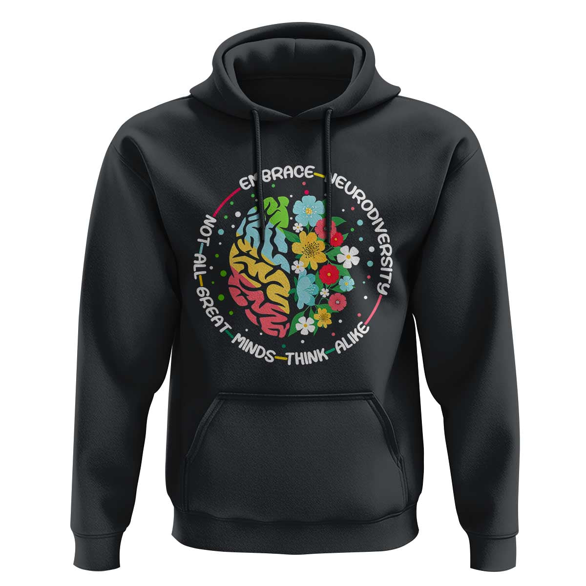 Embrace Neurodiversity Hoodie Neurodiverse Brain Autism Awareness ADHD Autistic