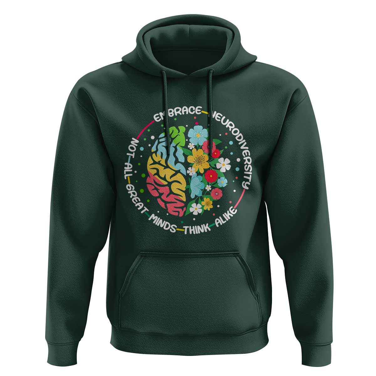 Embrace Neurodiversity Hoodie Neurodiverse Brain Autism Awareness ADHD Autistic