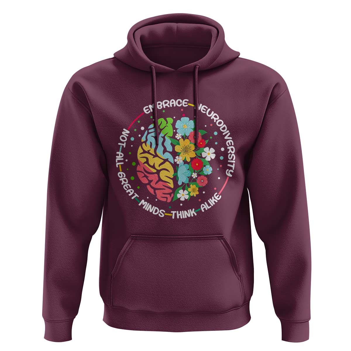 Embrace Neurodiversity Hoodie Neurodiverse Brain Autism Awareness ADHD Autistic