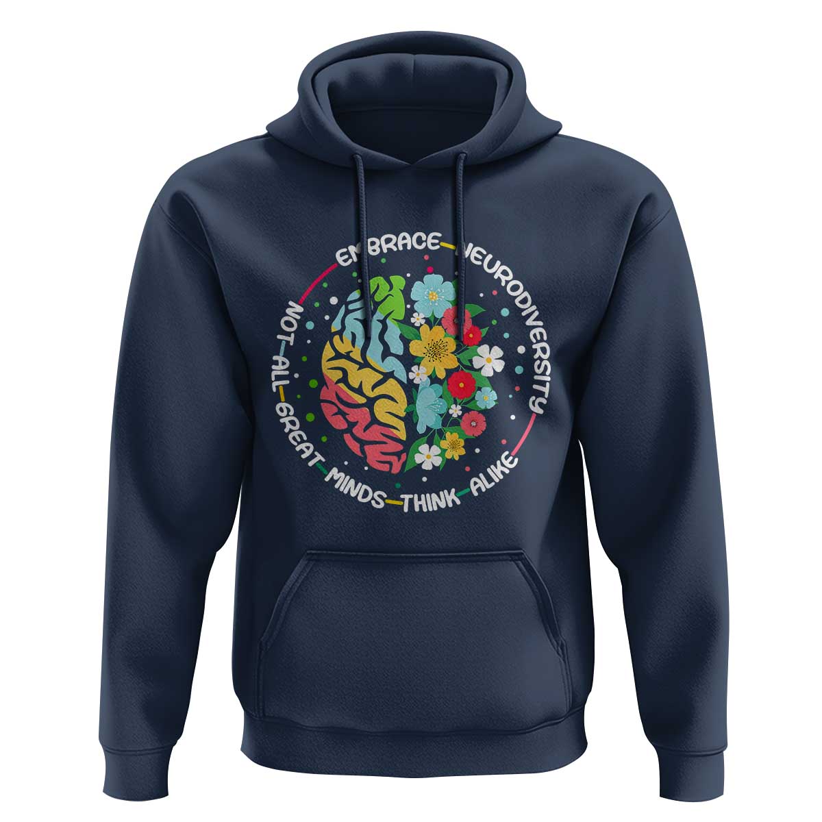 Embrace Neurodiversity Hoodie Neurodiverse Brain Autism Awareness ADHD Autistic