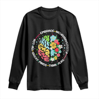 Embrace Neurodiversity Long Sleeve Shirt Neurodiverse Brain Autism Awareness ADHD Autistic