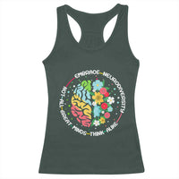 Embrace Neurodiversity Racerback Tank Top Neurodiverse Brain Autism Awareness ADHD Autistic