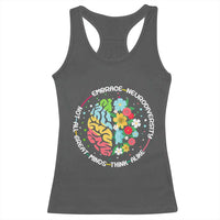 Embrace Neurodiversity Racerback Tank Top Neurodiverse Brain Autism Awareness ADHD Autistic
