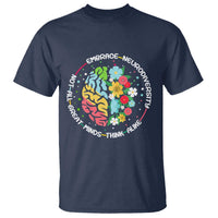 Embrace Neurodiversity T Shirt Neurodiverse Brain Autism Awareness ADHD Autistic