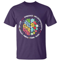 Embrace Neurodiversity T Shirt Neurodiverse Brain Autism Awareness ADHD Autistic