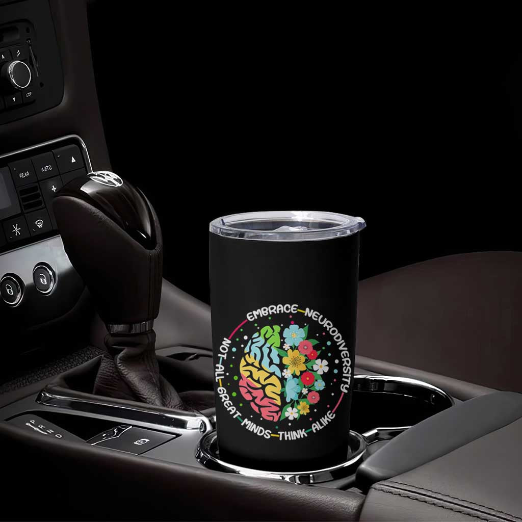 Embrace Neurodiversity Tumbler Cup Neurodiverse Brain Autism Awareness ADHD Autistic