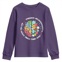 Embrace Neurodiversity Youth Sweatshirt Neurodiverse Brain Autism Awareness ADHD Autistic