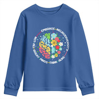 Embrace Neurodiversity Youth Sweatshirt Neurodiverse Brain Autism Awareness ADHD Autistic